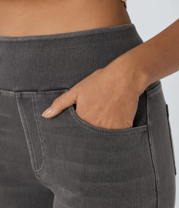 Olivia | Women's High Stretch Waits Wide Leg Jeans