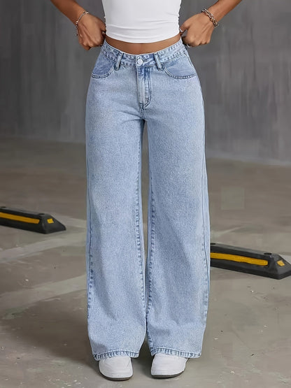 Olivia | Women's High-Waist Wide-Leg Jeans