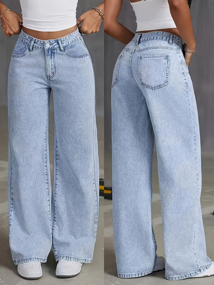 Olivia | Women's High-Waist Wide-Leg Jeans