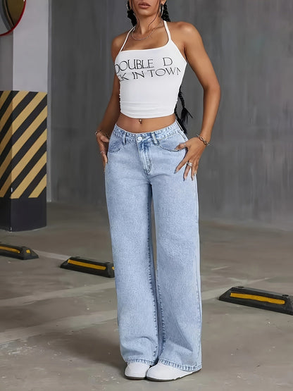 Olivia | Women's High-Waist Wide-Leg Jeans