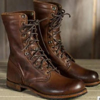 Gemma | Women's Classic Lace-Up Mid-Calf Boots