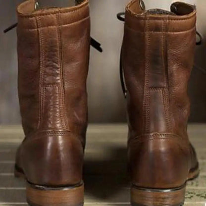 Gemma | Women's Classic Lace-Up Mid-Calf Boots