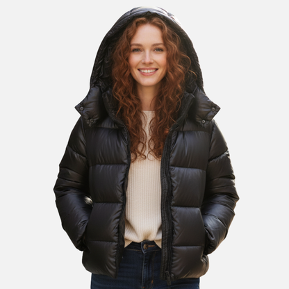 Phoebe | Women's Quilted Hooded Puffer Jacket