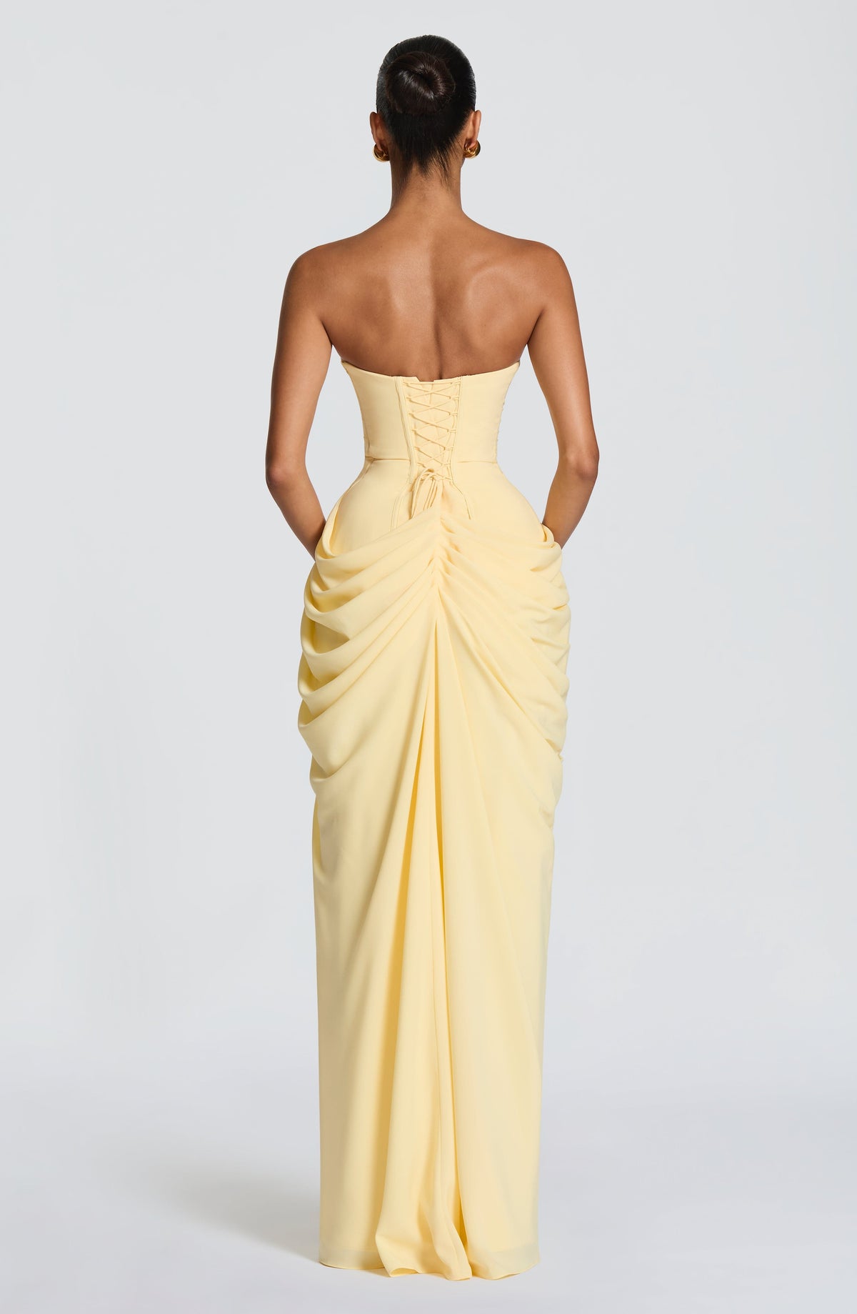 Piper | Women's Strapless Draped Corset Dress