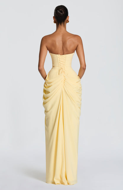 Piper | Women's Strapless Draped Corset Dress