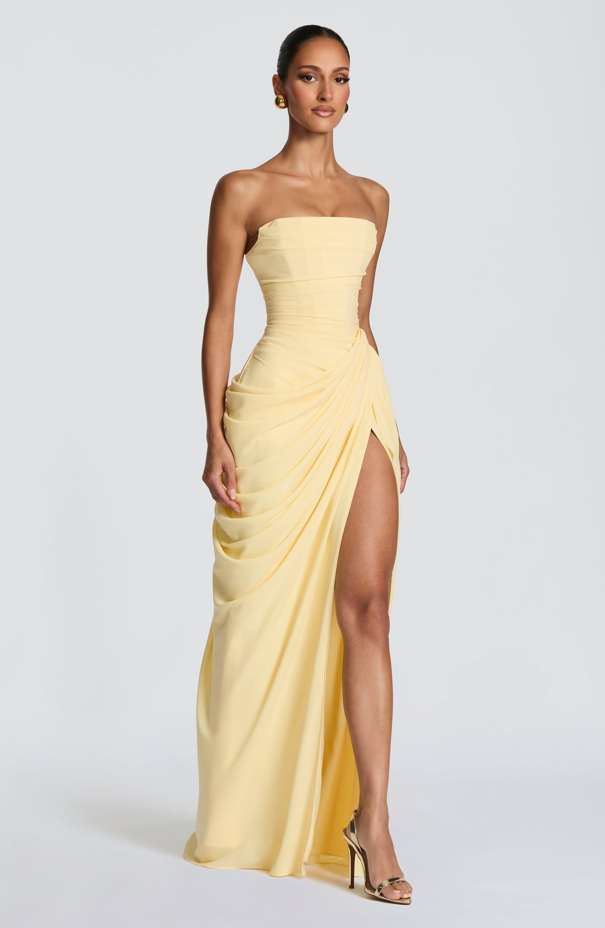 Piper | Women's Strapless Draped Corset Dress
