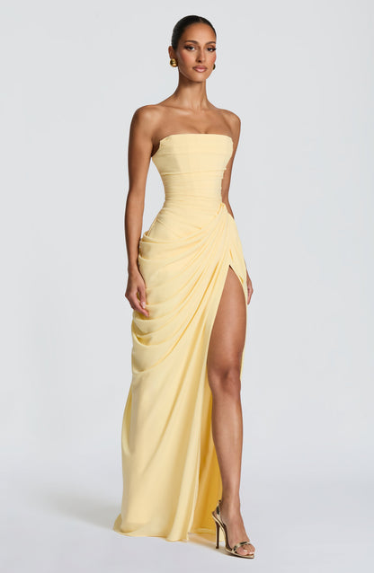Piper | Women's Strapless Draped Corset Dress