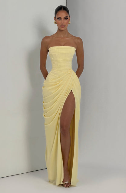 Piper | Women's Strapless Draped Corset Dress