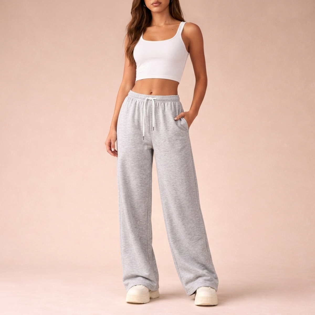 Poppy | Women's Relaxed Wide Leg Drawstring Sweatpants