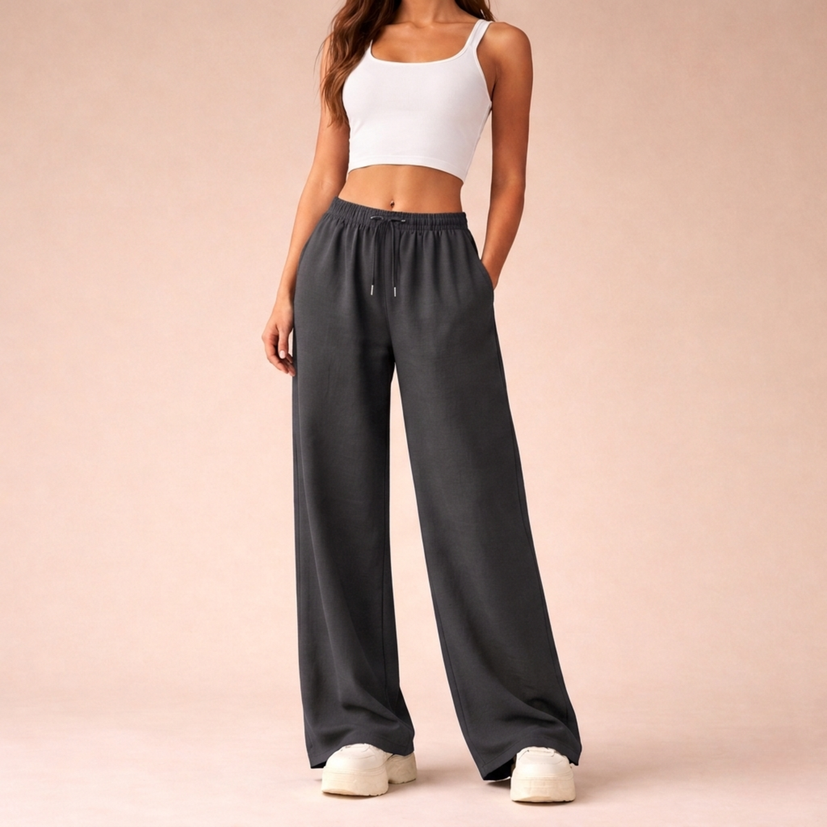 Poppy | Women's Relaxed Wide Leg Drawstring Sweatpants