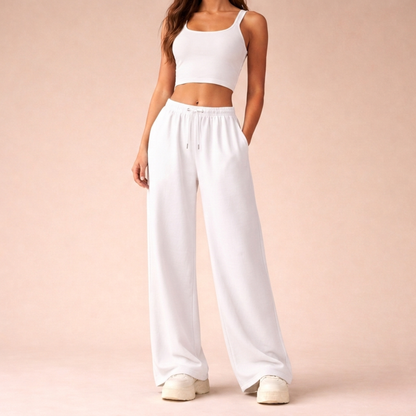 Poppy | Women's Relaxed Wide Leg Drawstring Sweatpants