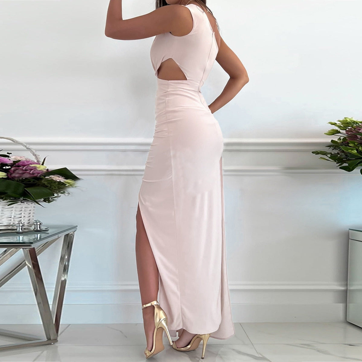 Rachel | Women's Draped One-Shoulder Evening Dress