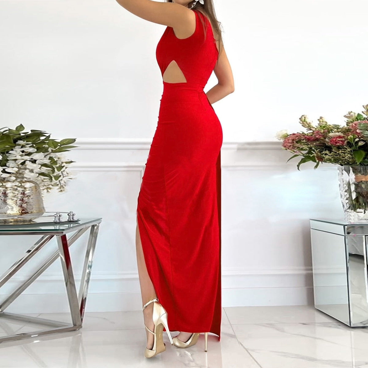Rachel | Women's Draped One-Shoulder Evening Dress