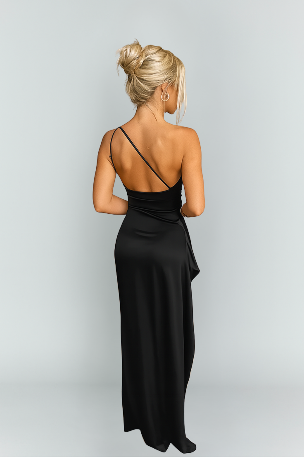 Rebecca | Women's Elegant One-Shoulder Maxi Dress with Side Slit