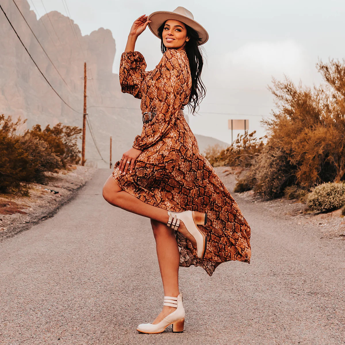 Sarah | Women's Leather Buckle-Strap Block-Heel Ankle Boots