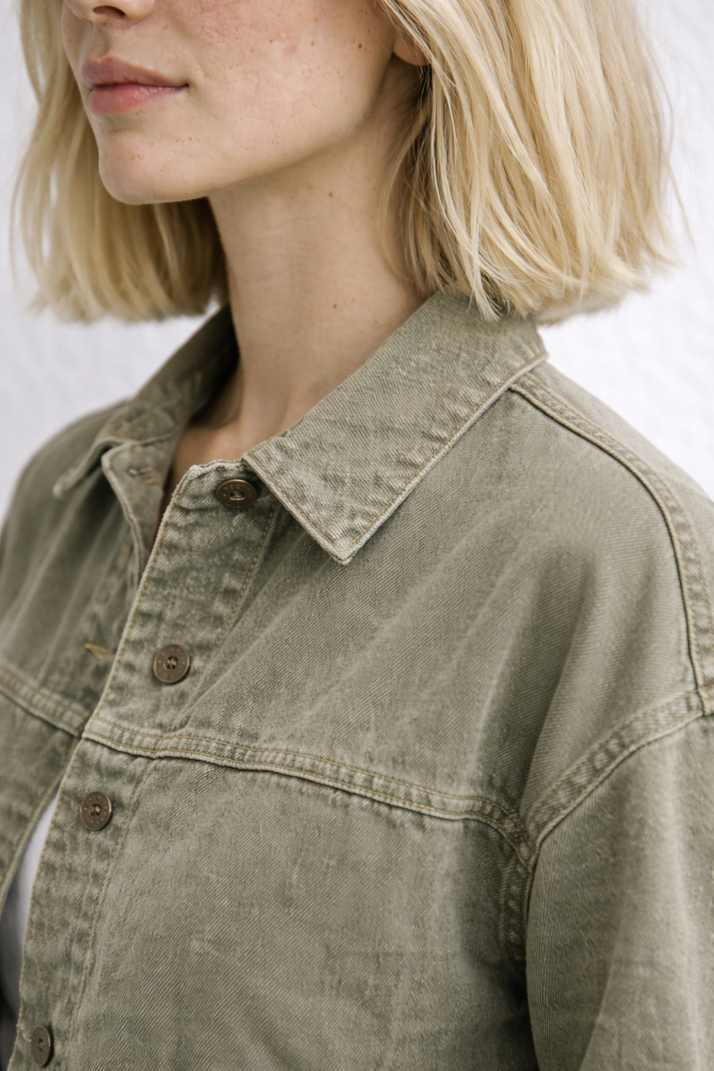 Sarah | Women's Relaxed Button-Up Denim Coat