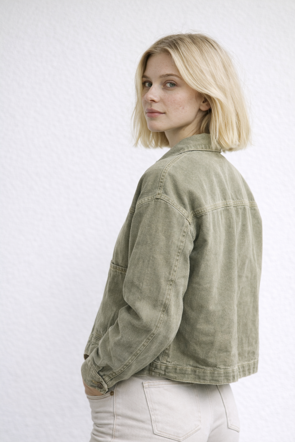 Sarah | Women's Relaxed Button-Up Denim Coat