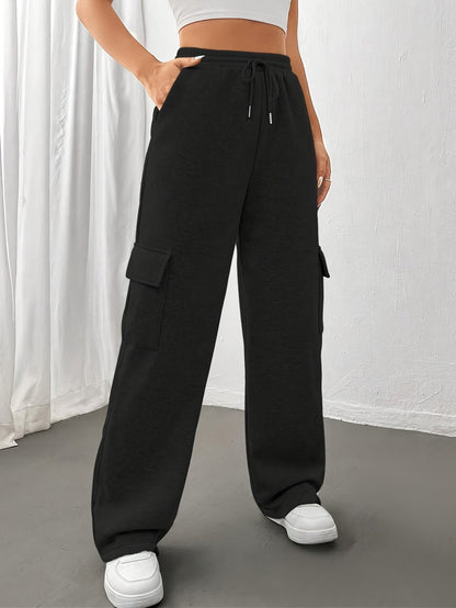Sienna | Women's Relaxed Wide Leg Cargo Sweatpants