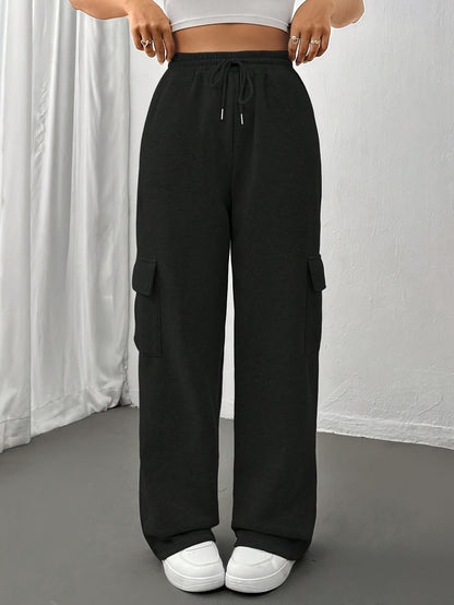 Sienna | Women's Relaxed Wide Leg Cargo Sweatpants