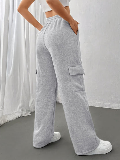 Sienna | Women's Relaxed Wide Leg Cargo Sweatpants