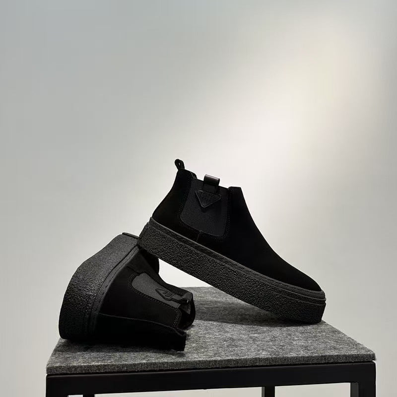 Sophie | Women's Suede Platform Chunky Chelsea Boots
