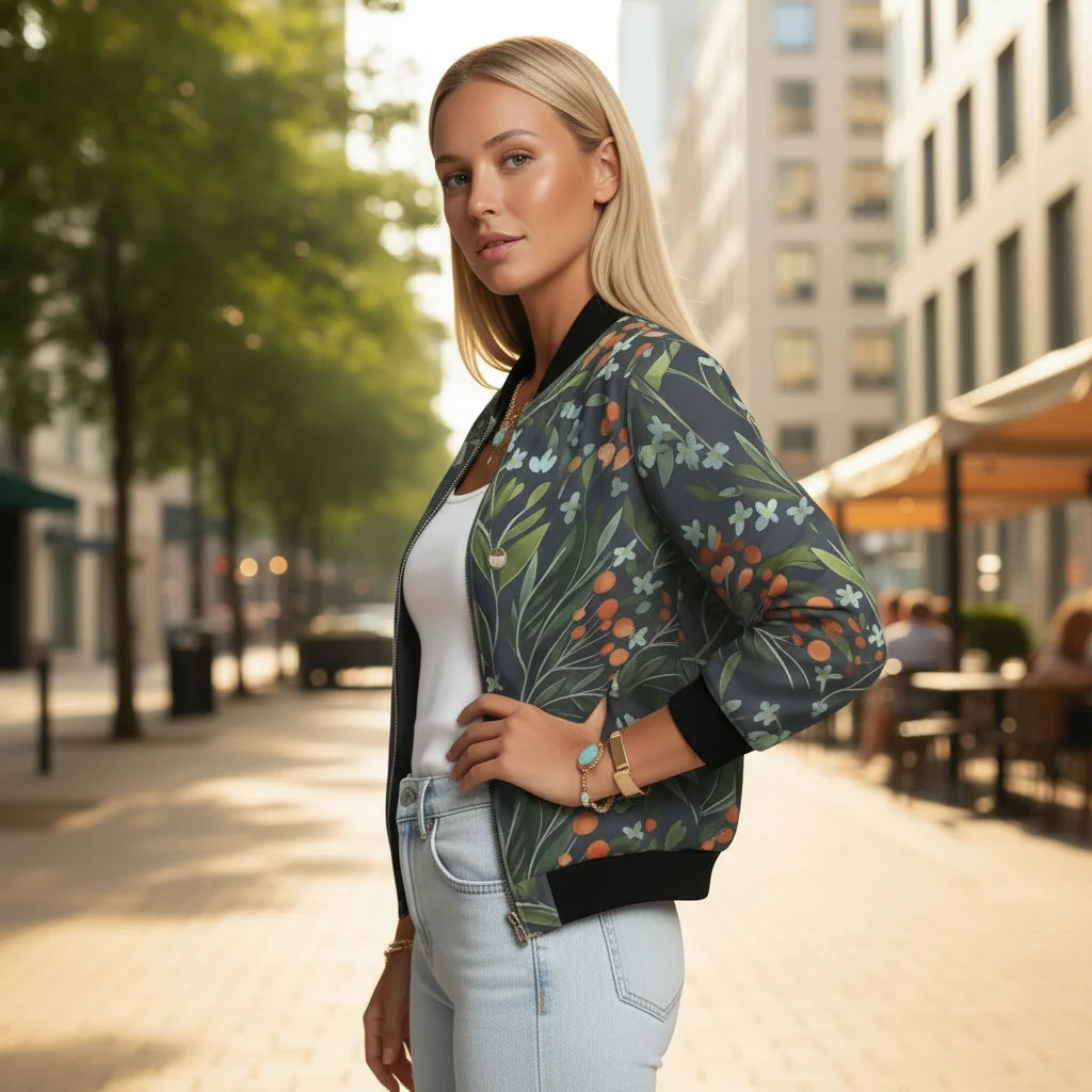 Summer | Women's Casual Embroided Bomber Jacket