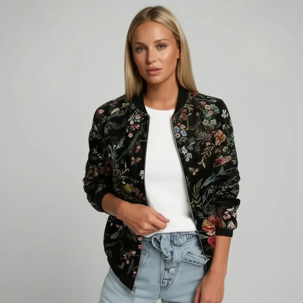 Summer | Women's Casual Embroided Bomber Jacket