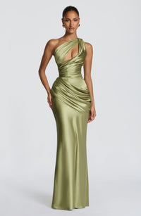 Luna | Women's Satin One-Shoulder Wedding Guest Dress