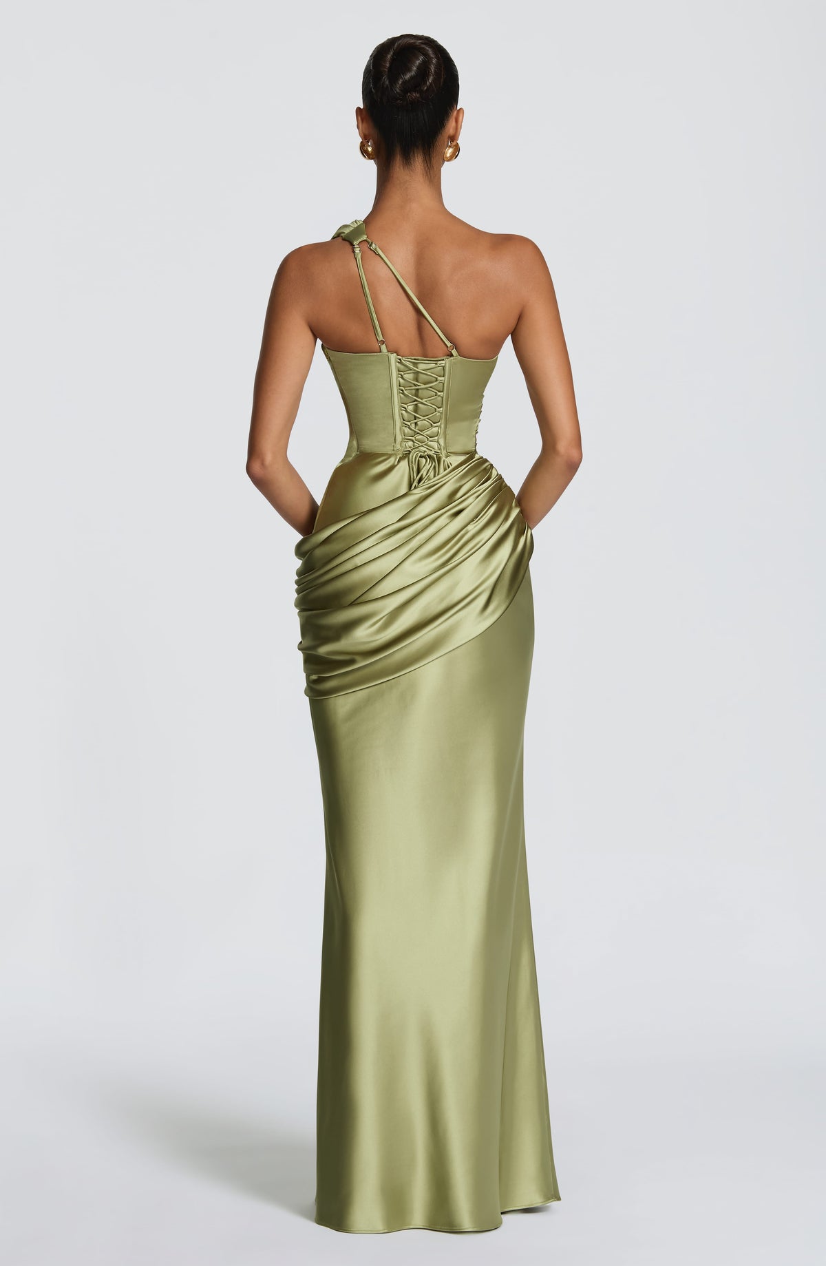 Summer | Women's Satin One-Shoulder Wedding Guest Dress