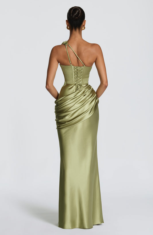 Summer | Women's Satin One-Shoulder Wedding Guest Dress