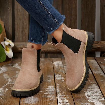 Summer | Women's Suede Lug Sole Chelsea Boots