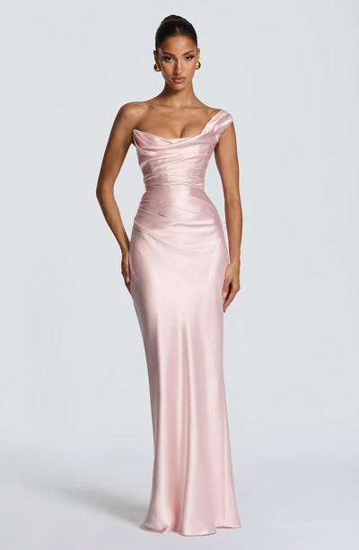 Gillian | Women's One Shoulder Satin Evening Dress