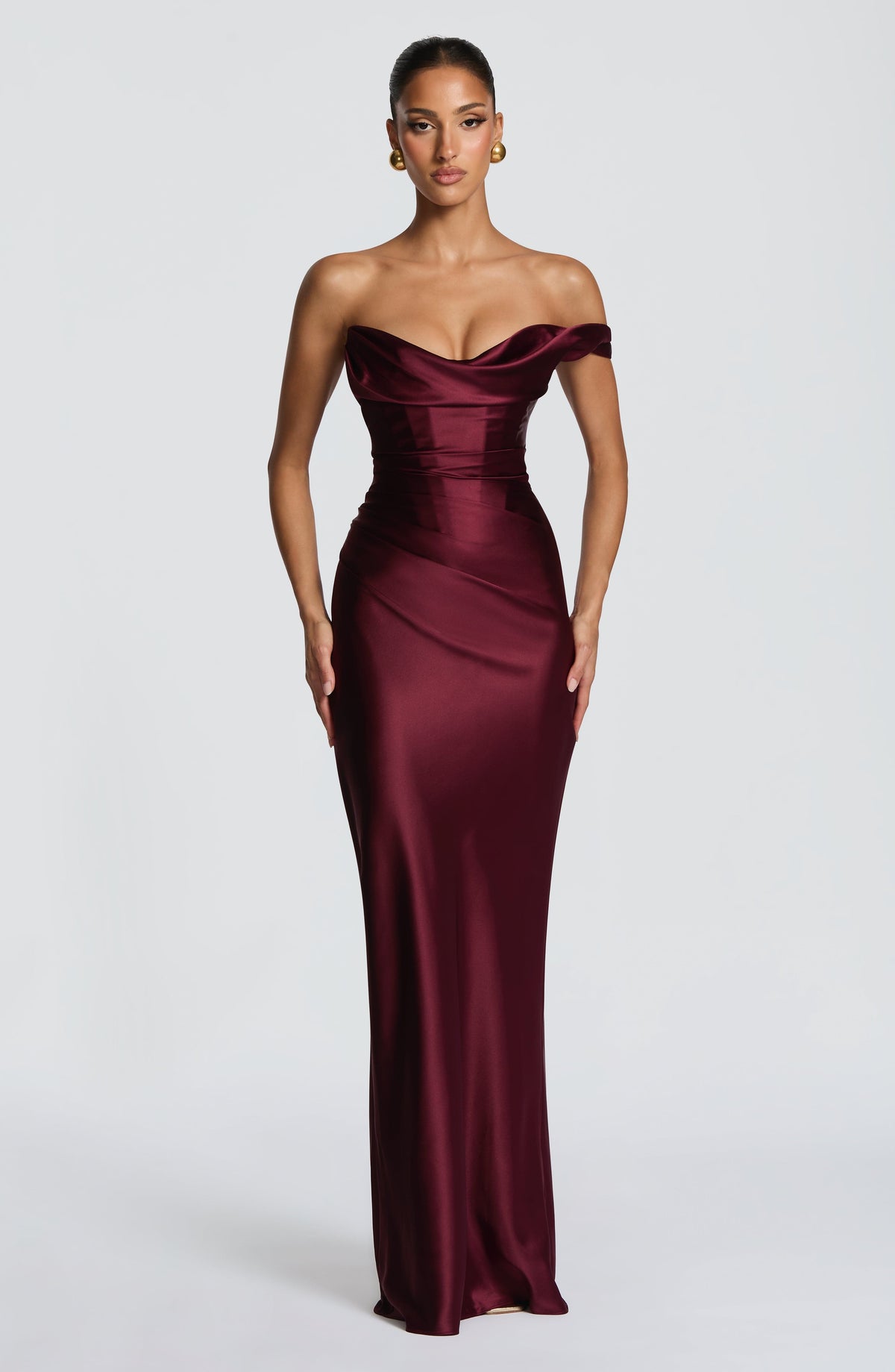 Gillian | Women's One Shoulder Satin Evening Dress