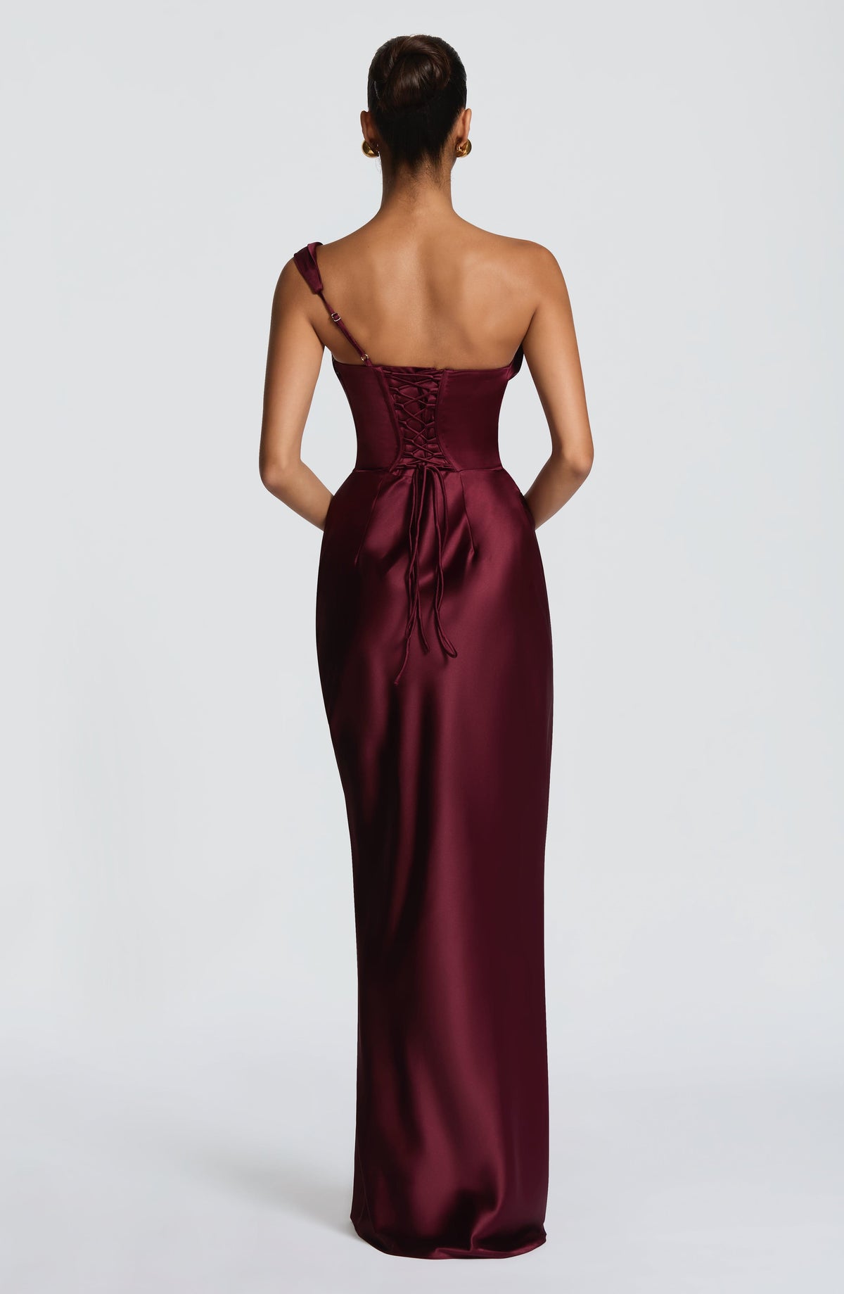 Gillian | Women's One Shoulder Satin Evening Dress