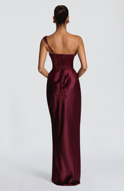 Gillian | Women's One Shoulder Satin Evening Dress