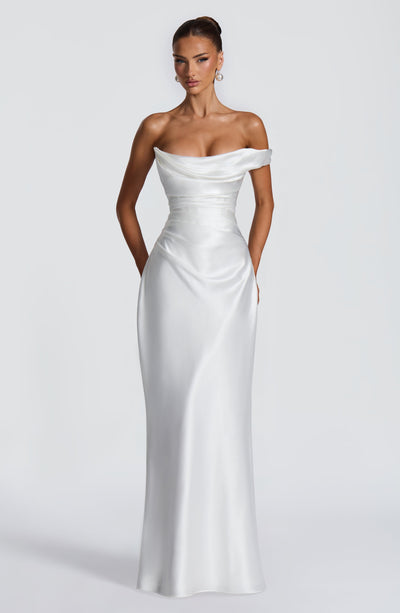 Gillian | Women's One Shoulder Satin Evening Dress