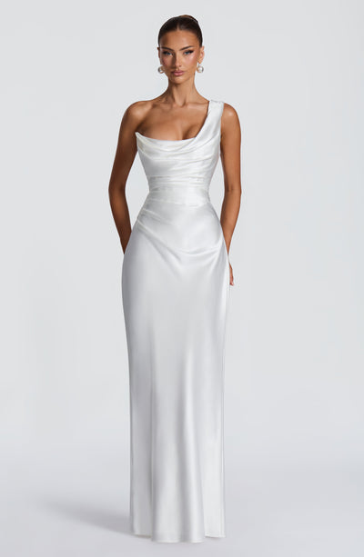 Gillian | Women's One Shoulder Satin Evening Dress