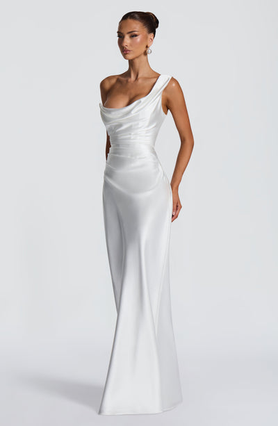 Gillian | Women's One Shoulder Satin Evening Dress