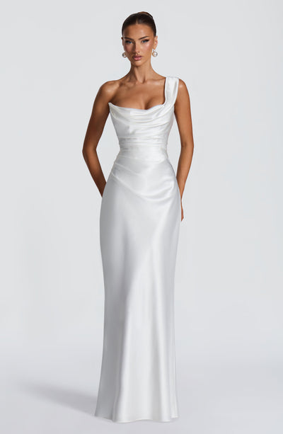 Gillian | Women's One Shoulder Satin Evening Dress