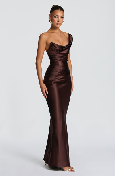 Gillian | Women's One Shoulder Satin Evening Dress