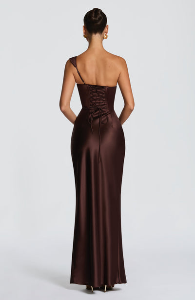 Gillian | Women's One Shoulder Satin Evening Dress