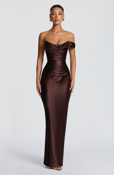 Gillian | Women's One Shoulder Satin Evening Dress