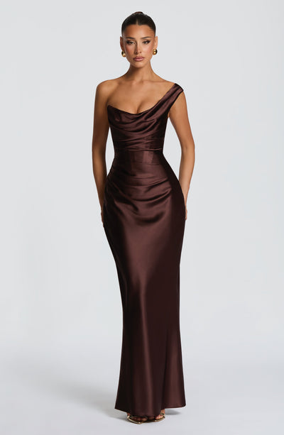 Gillian | Women's One Shoulder Satin Evening Dress