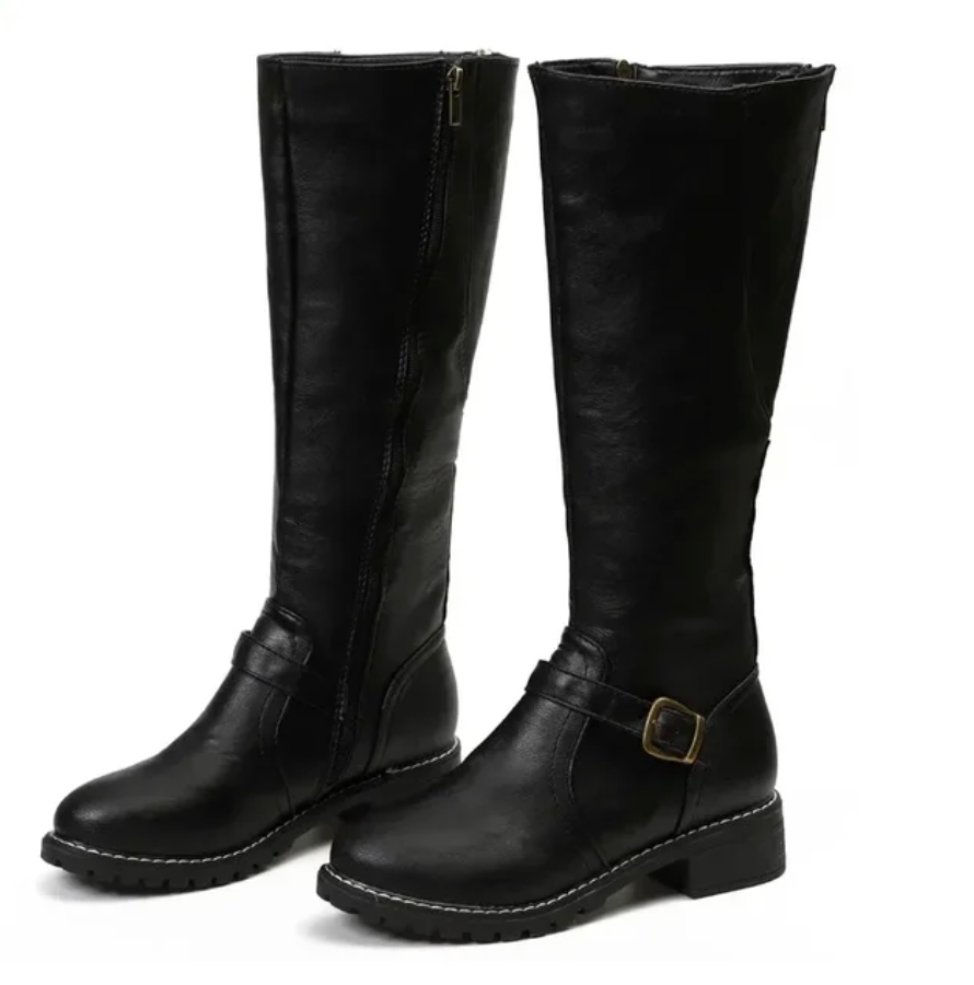 Bella | Women's Buckle Knee High Orthopedic Boots