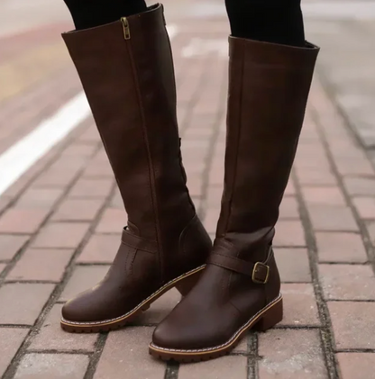 Bella | Women's Buckle Knee High Orthopedic Boots