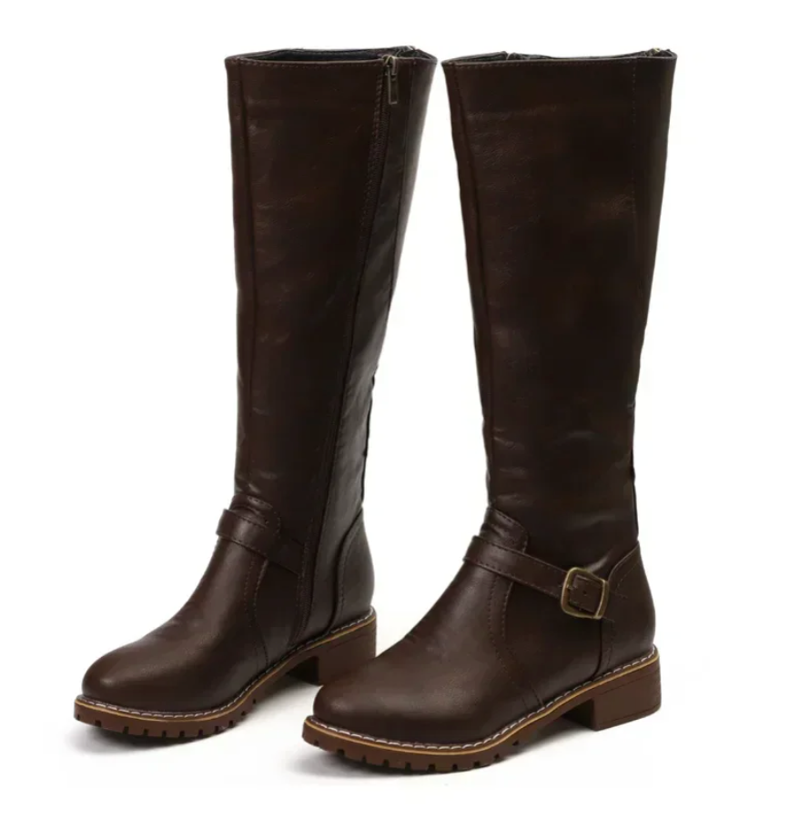Bella | Women's Buckle Knee High Orthopedic Boots