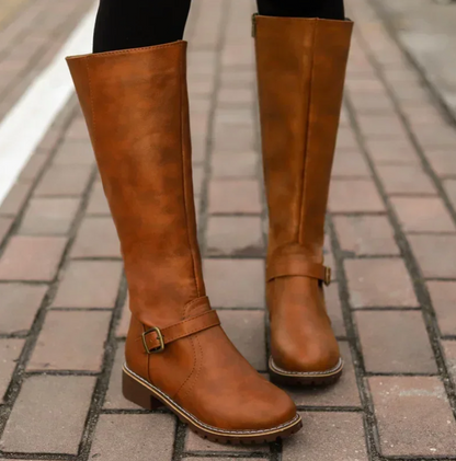 Bella | Women's Buckle Knee High Orthopedic Boots