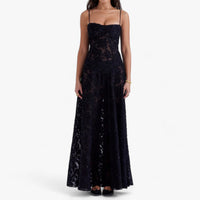 Violet | Women's Sheer Floral Maxi Dress