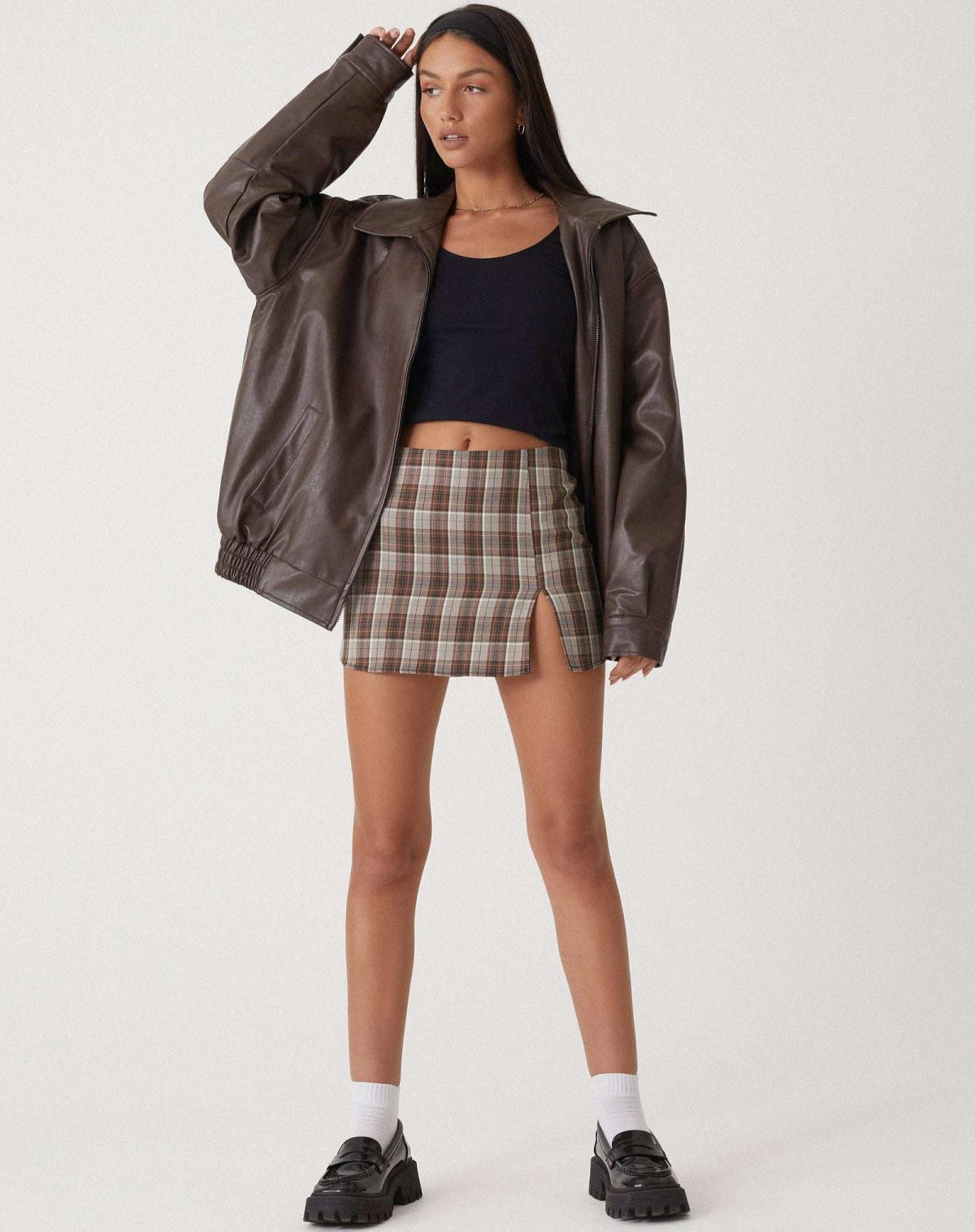 Ruby | Women's Vinage Leather Oversized Jacket