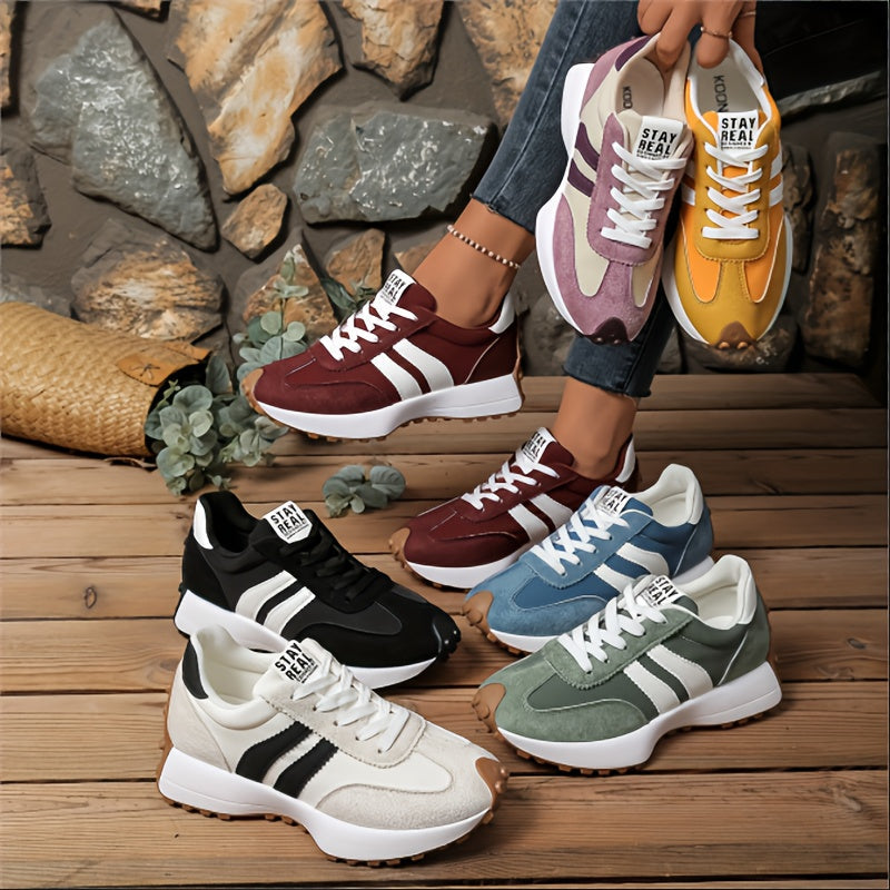 Zara | Women's Retro Lace-Up Athletic Shoes